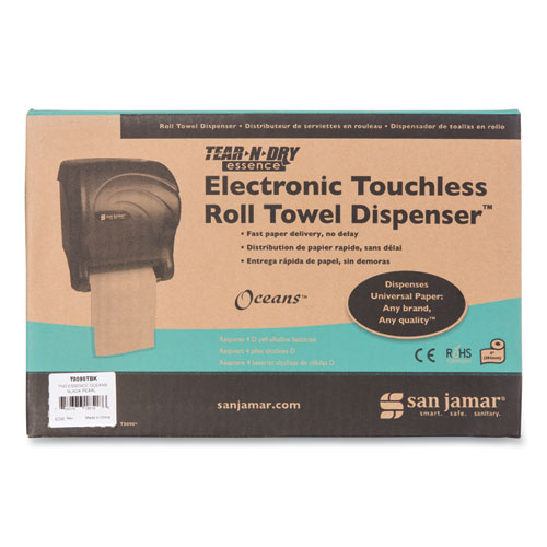 Tear-N-Dry Essence Touchless Towel Dispenser, 11.75 x 9.13 x 14.44, Black Pearl
