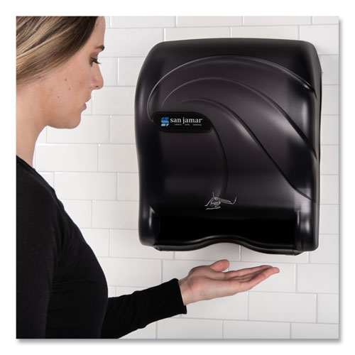 Image of San Jamar® Oceans Smart Essence Electronic Towel Dispenser, 11.88 X 9.1 X 14.4, Black