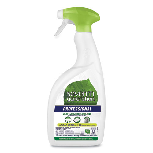 Disinfecting Kitchen Cleaner, Lemongrass Citrus, 32 oz Spray Bottle, 4/Carton