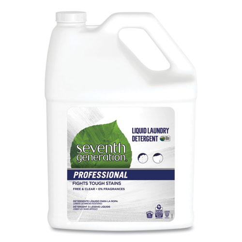 Seventh Generation® Professional Liquid Laundry Detergent, Free and Clear Scent, 1 gal Bottle
