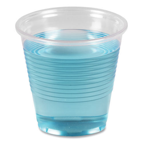 Translucent Plastic Cold Cups, 5 oz, Polypropylene, 25 Cups/Sleeve, 100 Sleeves/Carton