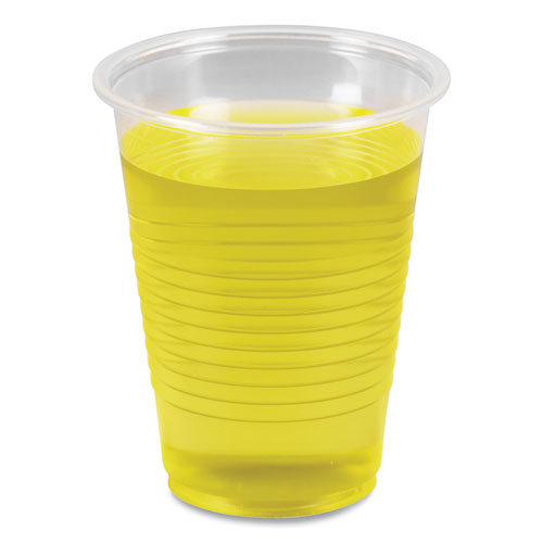 Translucent Plastic Cold Cups, 7 oz, Polypropylene, 25 Cups/Sleeve, 100 Sleeves/Carton
