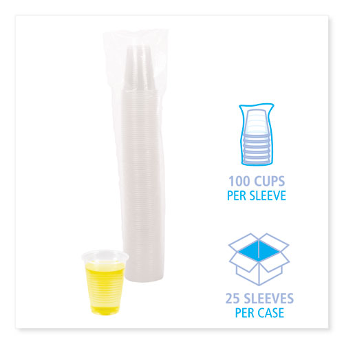 Image of Boardwalk® Translucent Plastic Cold Cups, 7 Oz, Polypropylene, 100 Cups/Sleeve, 25 Sleeves/Carton