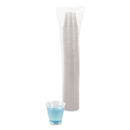 Image of Boardwalk® Translucent Plastic Cold Cups, 5 Oz, Polypropylene, 100 Cups/Sleeve, 25 Sleeves/Carton