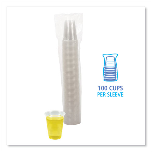 Translucent Plastic Cold Cups, 7 oz, Polypropylene, 100/Pack