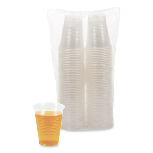 Image of Boardwalk® Translucent Plastic Cold Cups, 10 Oz, Polypropylene, 100 Cups/Sleeve, 10 Sleeves/Carton