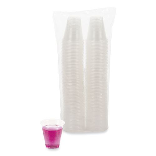 Image of Boardwalk® Translucent Plastic Cold Cups, 3 Oz, Polypropylene, 125 Cups/Sleeve, 20 Sleeves/Carton