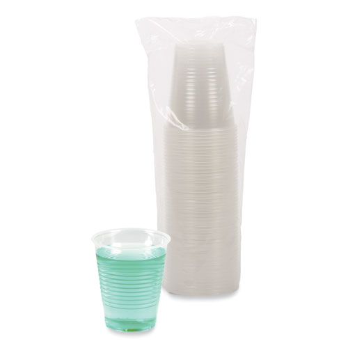 Image of Boardwalk® Translucent Plastic Cold Cups, 12 Oz, Polypropylene, 50 Cups/Sleeve, 20 Sleeves/Carton