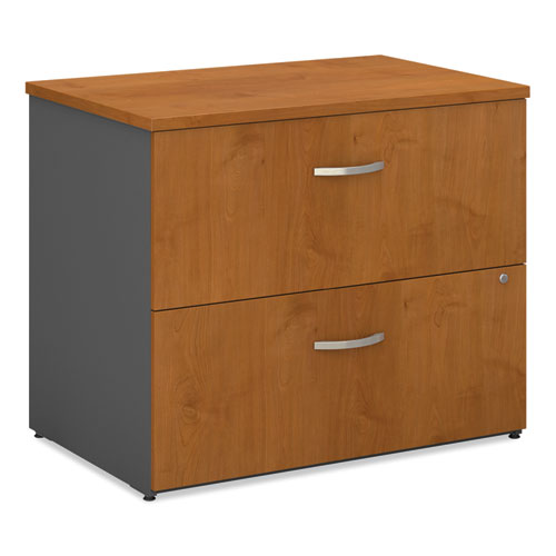 Series C Lateral File, 2 Legal/Letter/A4/A5-Size File Drawers, Natural Cherry/Graphite Gray, 35.75" x 23.38" x 29.88"