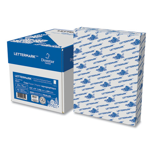Lettermark™ Custom Cut-Sheet Copy Paper, 92 Bright, Micro-Perforated 5.5" from Top, 20lb Bond Weight, 8.5 x 11, White, 500/Ream, 5 RM/CT