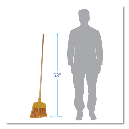 Image of Boardwalk® Angler Broom, 53" Handle, Yellow