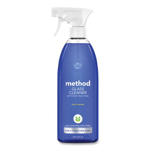 Method® Glass and Surface Cleaner, Mint, 28 oz Spray Bottle, 8/Carton
