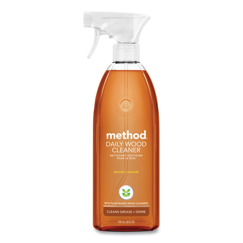 Method® Daily Wood Cleaner, 28 oz Spray Bottle, 8/Carton