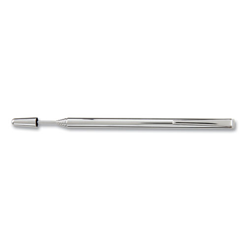 Apollo® Slimline Pen-Size Pocket Pointer With Clip, Extends To 24.5", Silver