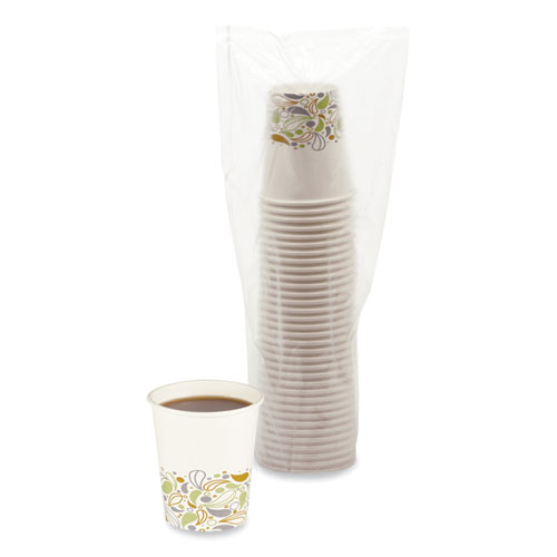 Image of Boardwalk® Deerfield Printed Paper Hot Cups, 8 Oz, 20 Cups/Sleeve, 50 Sleeves/Carton