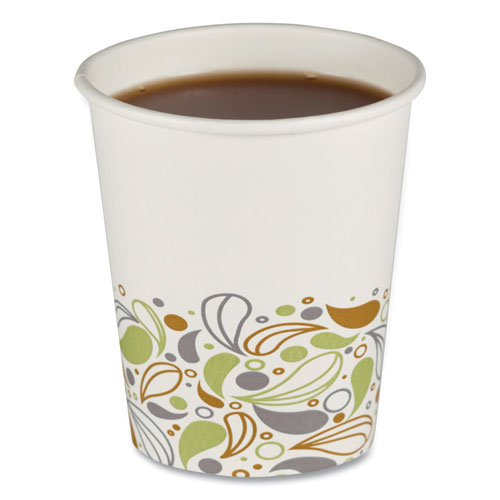 Image of Boardwalk® Deerfield Printed Paper Hot Cups, 8 Oz, 20 Cups/Sleeve, 50 Sleeves/Carton