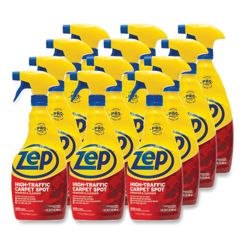 Image of Zep Commercial® High Traffic Carpet Cleaner, Fresh Scent, 32 Oz Spray Bottle, 12/Carton