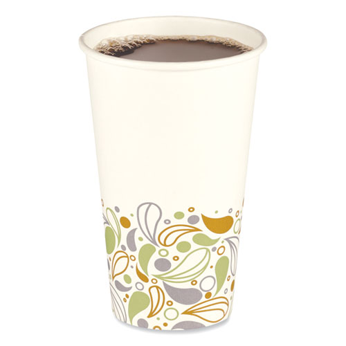 Image of Boardwalk® Deerfield Printed Paper Hot Cups, 16 Oz, 50 Cups/Sleeve, 20 Sleeves/Carton