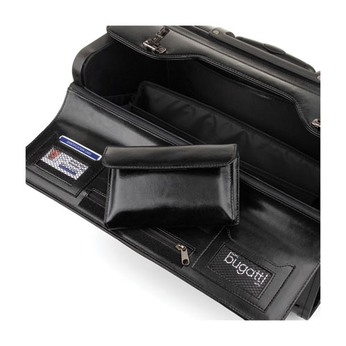 Image of Stebco Catalog Case On Wheels, Fits Devices Up To 17.3", Leather, 19 X 9 X 15.5, Black