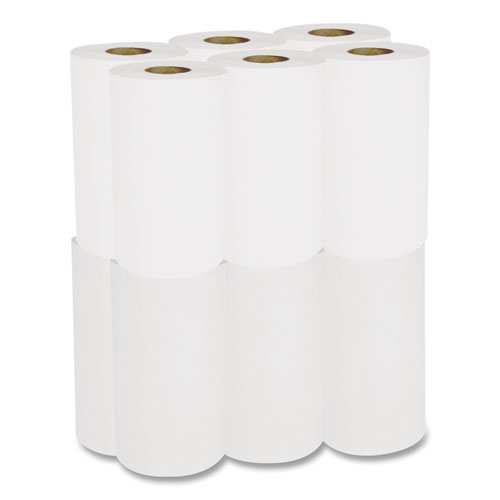 Image of Boardwalk® Hardwound Paper Towels, Nonperforated, 1-Ply, 8" X 350 Ft, White, 12 Rolls/Carton