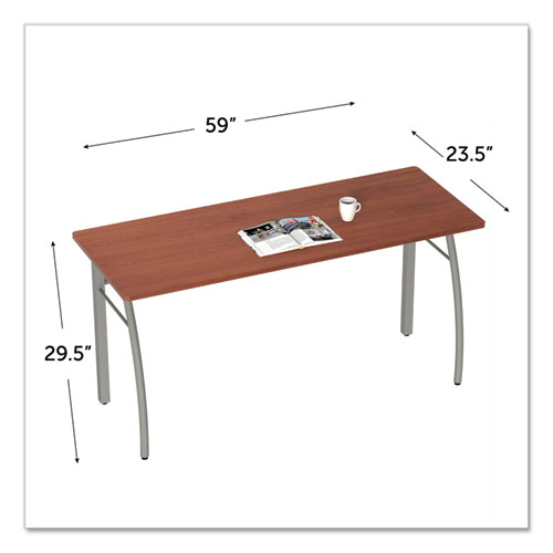 Image of Linea Italia® Trento Line Rectangular Desk, 59.13" X 23.63" X 29.5", Cherry