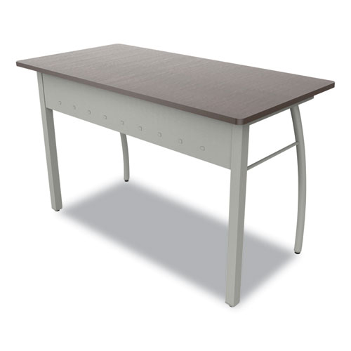 Image of Linea Italia® Trento Line Rectangular Desk, 47.25" X 23.63" X 29.5", Mocha/Gray