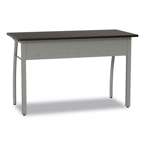 Image of Linea Italia® Trento Line Rectangular Desk, 47.25" X 23.63" X 29.5", Mocha/Gray