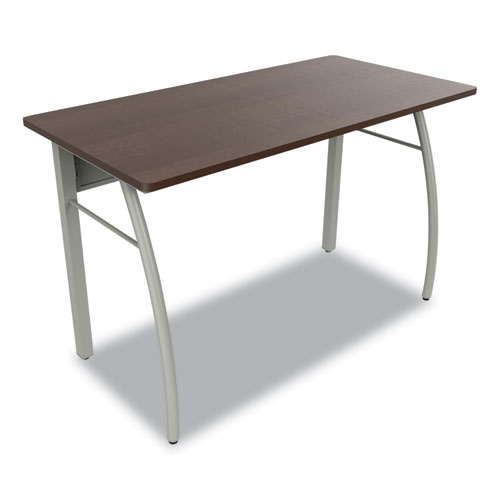 Linea Italia® Trento Line Rectangular Desk, 47.25" x 23.63" x 29.5", Mocha/Gray