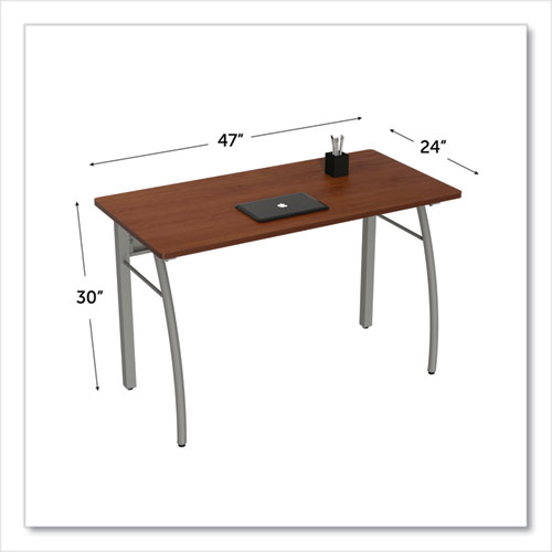 Trento Line Rectangular Desk, 47.25" x 23.63" x 29.5", Cherry