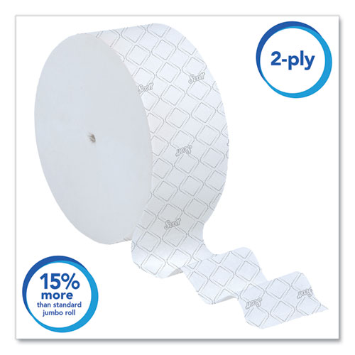 Image of Essential Coreless JRT, Septic Safe, 2-Ply, White, 3.75" x 1,150 ft, 12 Rolls/Carton