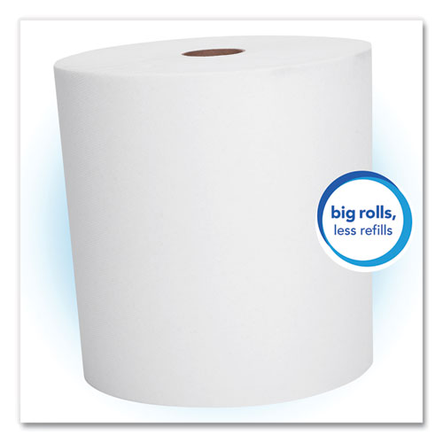 Essential High Capacity Hard Roll Towels for Business, 1-Ply, 8" x 1,000 ft, 1.5" Core, Recycled, White, 6 Rolls/Carton