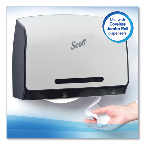Image of Scott® Essential Coreless Jrt, Septic Safe, 1-Ply, White, 3.75 X 2,300 Ft, 12 Rolls/Carton
