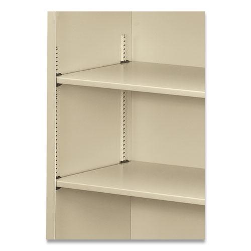 Image of Hon® Metal Bookcase, Three-Shelf, 34.5W X 12.63D X 41H, Putty