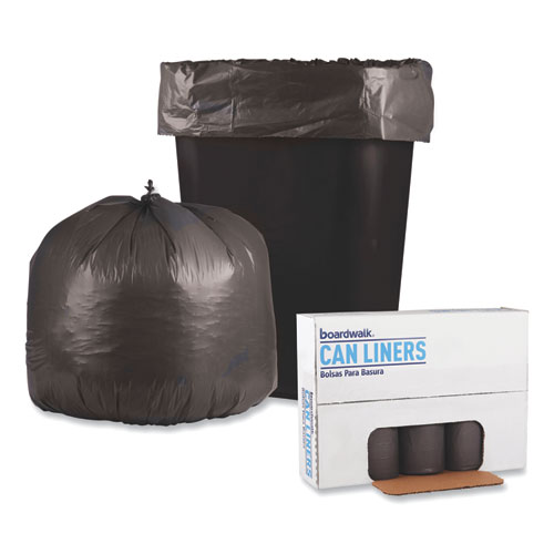 Low-Density Waste Can Liners, 30 gal, 0.95 mil, 30" x 36", Gray, 25 Bags/Roll, 4 Rolls/Carton