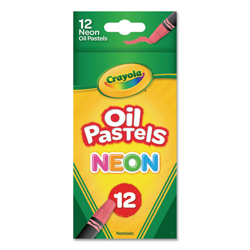 Image of Crayola® Neon Oil Pastels, 12 Assorted Colors, 12/Pack