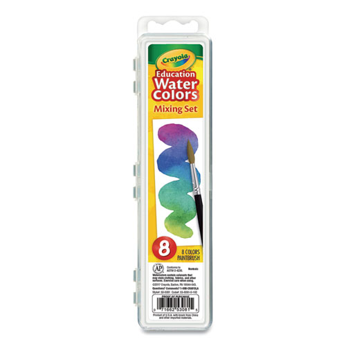 Watercolor Mixing Set, 7 Assorted Colors, Palette Tray