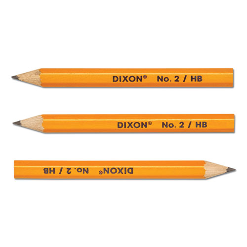 Dixon® Golf Wooden Pencils, 0.7 mm, HB (#2), Black Lead, Yellow Barrel, 144/Box