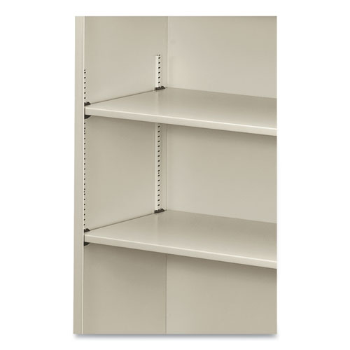 Image of Hon® Metal Bookcase, Three-Shelf, 34.5W X 12.63D X 41H, Light Gray
