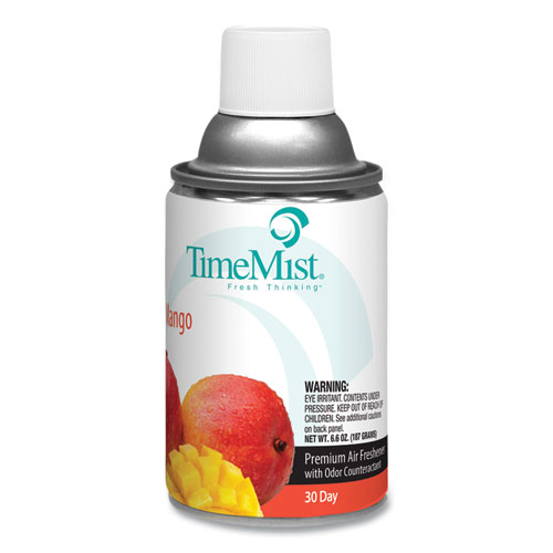 Timemist® Premium Metered Air Freshener Refill, Mango, 6.6 Oz Aerosol Spray, 12/Carton