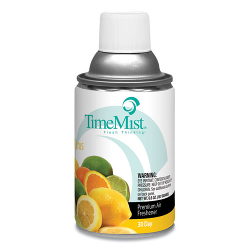 Timemist® Premium Metered Air Freshener Refill, Citrus, 6.6 Oz Aerosol Spray, 12/Carton