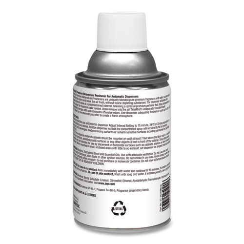 Premium Metered Air Freshener Refill, Clean N Fresh, 6.6 oz Aerosol Spray, 12/Carton