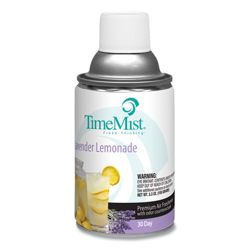 Image of Timemist® Premium Metered Air Freshener Refill, Lavender Lemonade, 5.3 Oz Aerosol Spray, 12/Carton