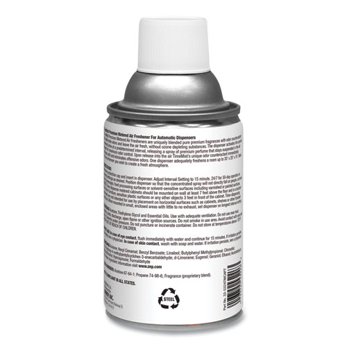 Image of Timemist® Premium Metered Air Freshener Refill, Caribbean Waters, 6.6 Oz Aerosol Spray 12/Carton