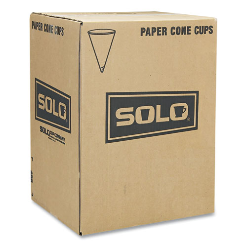 Image of Solo® Cone Water Cups, Cold, Paper, 4 Oz, White, 200/Bag, 25 Bags/Carton