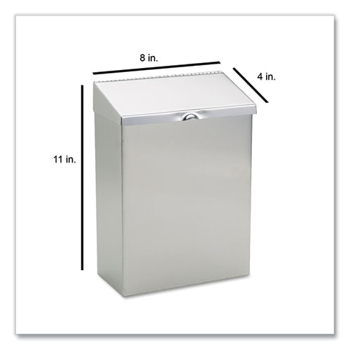 Image of Hospeco® Wall Mount Sanitary Napkin Receptacle, Stainless Steel