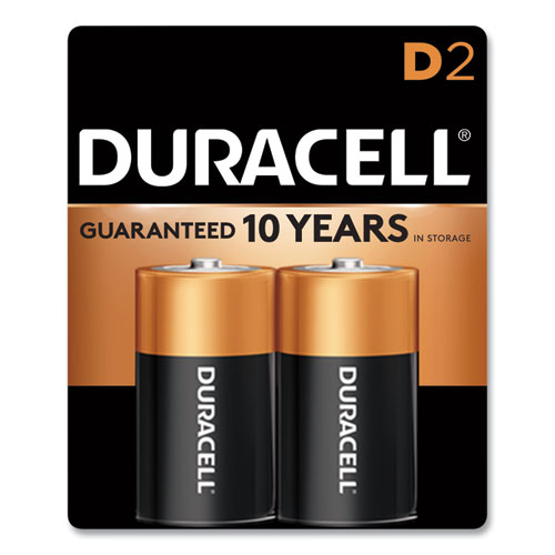 Duracell® CopperTop Alkaline D Batteries, 2/Pack