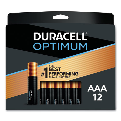Optimum Alkaline AAA Batteries, 12/Pack