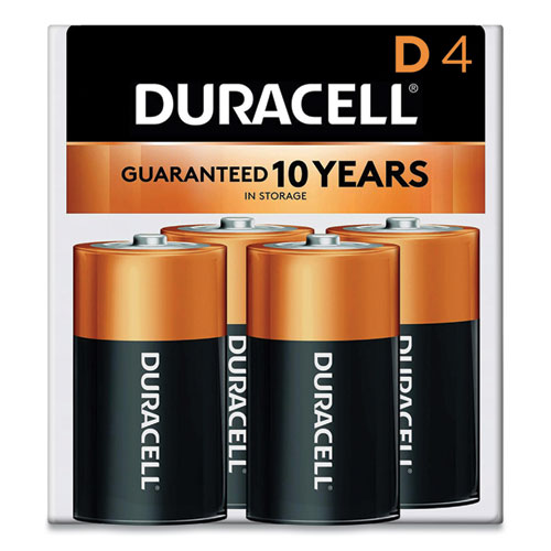 Duracell® CopperTop Alkaline D Batteries, 4/Pack