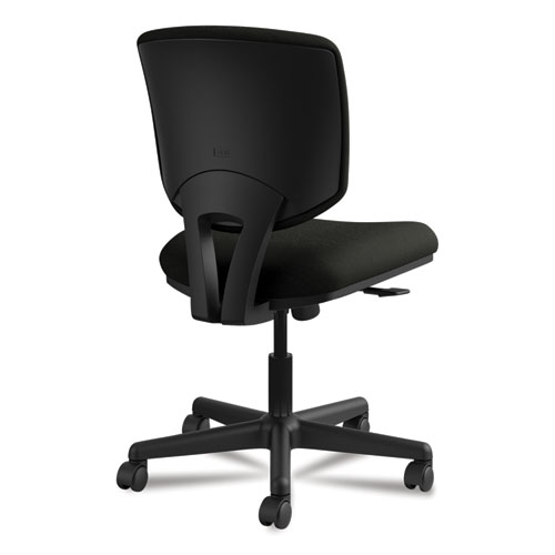 Image of Hon® Volt Series Leather Task Chair With Synchro-Tilt, Supports Up To 250 Lb, 18" To 22.25" Seat Height, Black