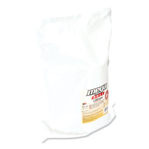 Image of 2Xl Gym Wipes Mega Roll Refill, 8 X 8, Unscented, White, 1,200/Roll, 2 Rolls/Carton